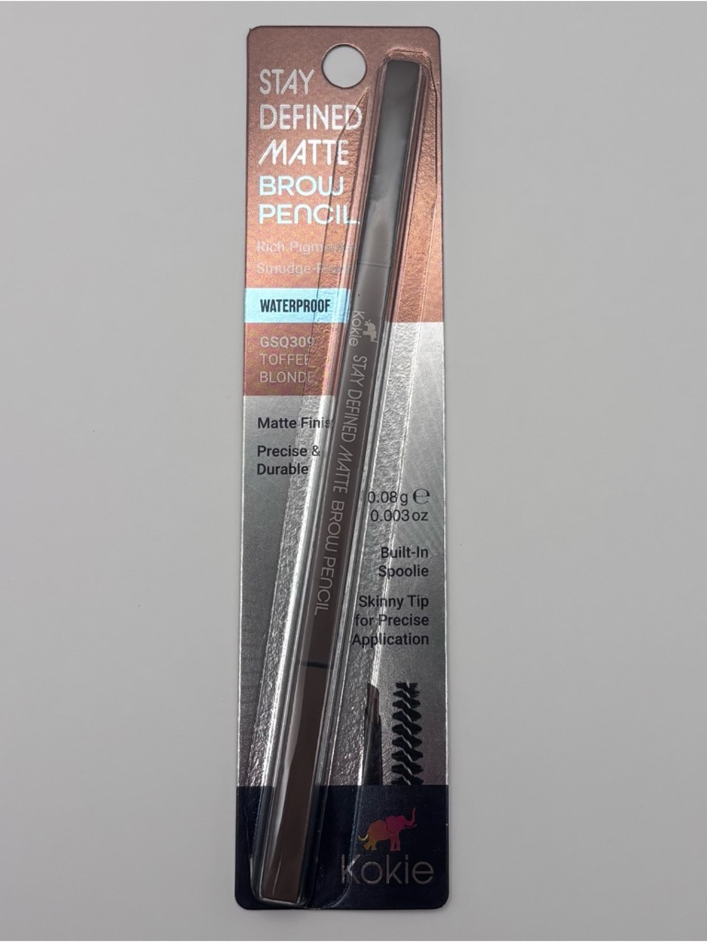 Kokie Stay Defined Matte Brow Pencil – Toffee Blonde (BNIB)